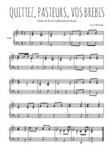 Téléchargez l'arrangement pour piano de la partition de Traditionnel-Quittez-pasteurs-vos-brebis en PDF